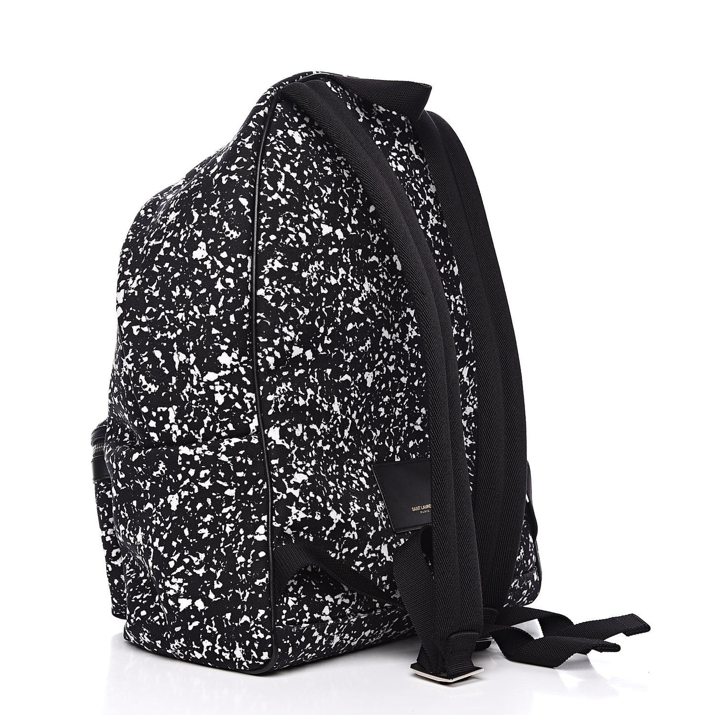 Printed Canvas Hunting Backpack Black White