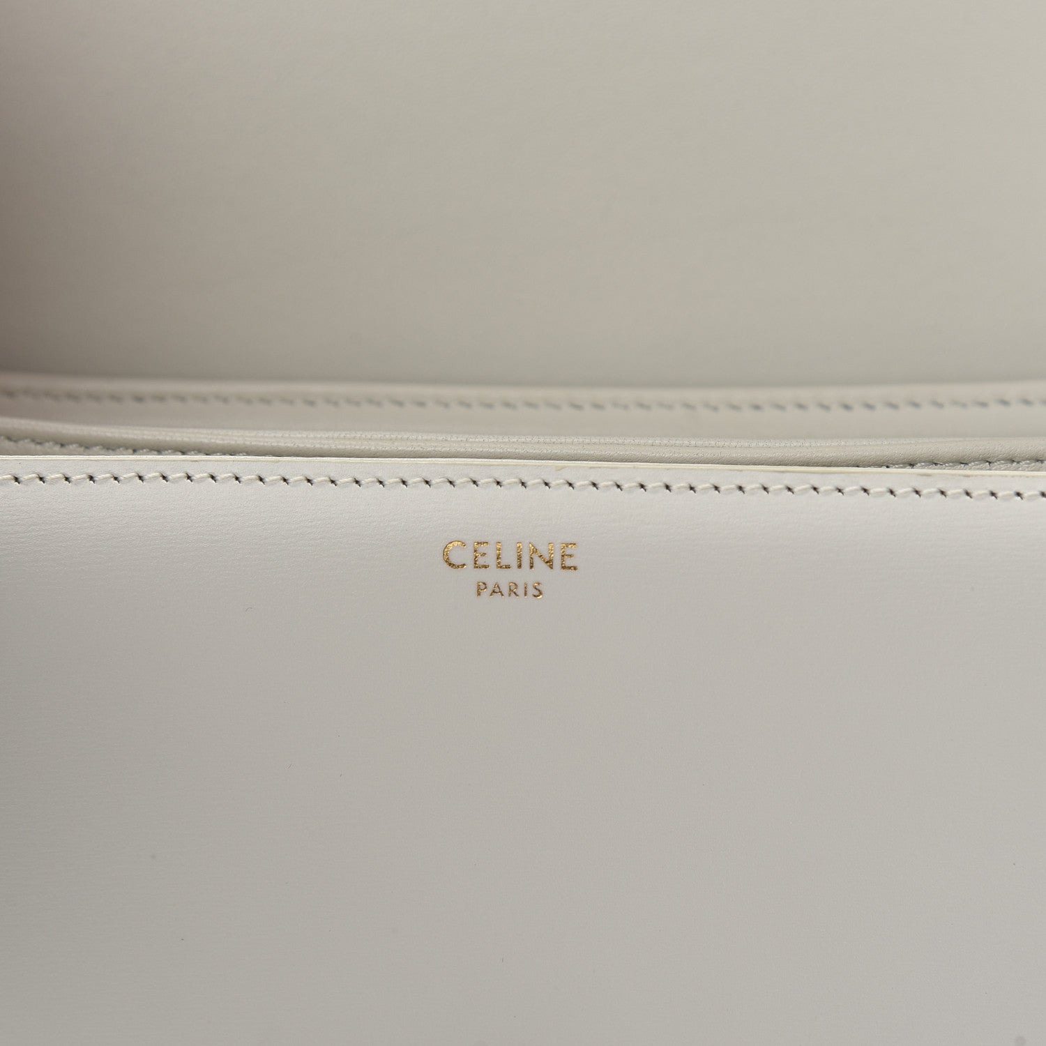 Celine Shiny Calfskin Medium Triomphe White 6 of 11