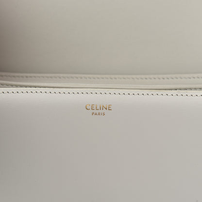 Celine Shiny Calfskin Medium Triomphe White 6 of 11