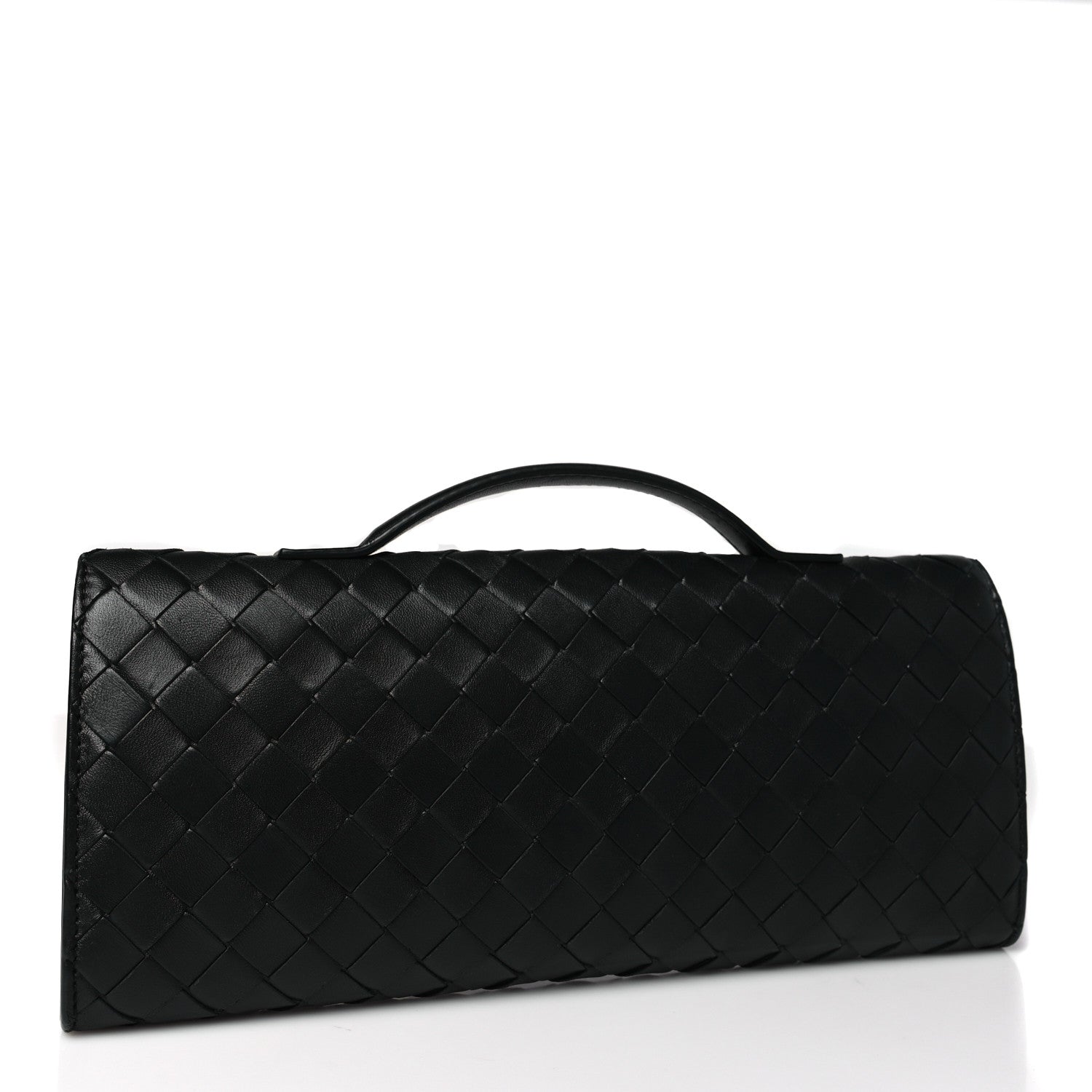 Bottega Veneta Nappa Intrecciato Long Andiamo Top Handle Clutch Fondant 3 of 9