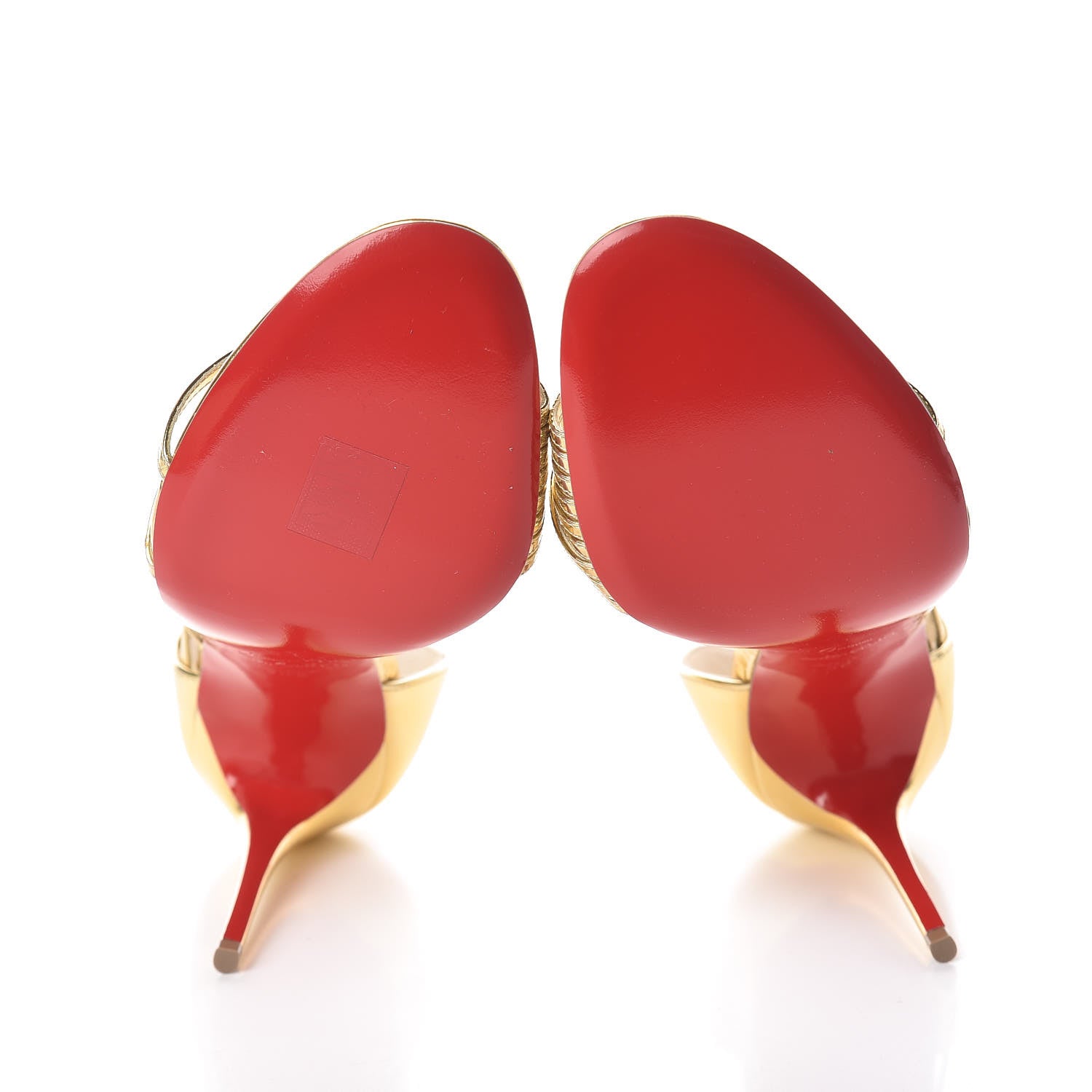 Christian Louboutin Specchio Norina 100 Sandals 38.5 Gold 7 of 8