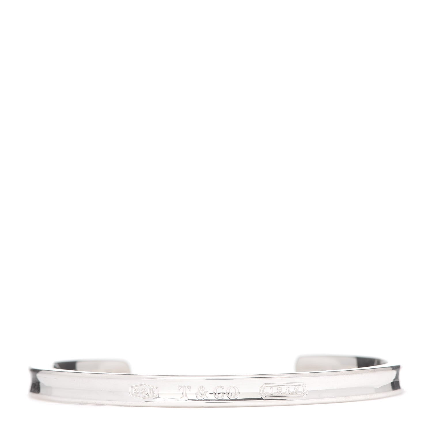 Tiffany Sterling Silver Narrow 1837 Cuff Bracelet 1 of 5
