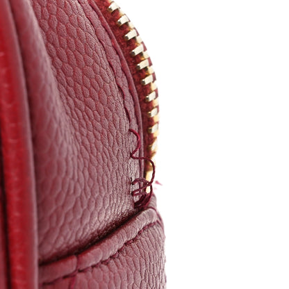 Chanel Caviar Quilted Small Bowler Dark Red 12 of 12