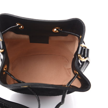 Gucci Suede Patent Web Mini Ophidia Bucket Bag Black 4 of 8