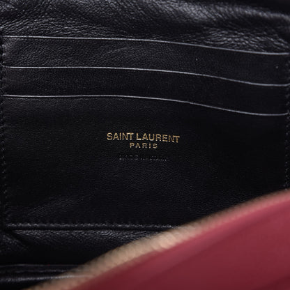 Saint Laurent Grain De Poudre Matelasse Monogram Mini Lou Camera Bag Eros Red 8 of 10