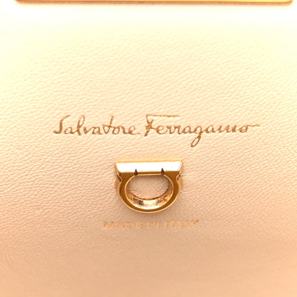 Salvatore Ferragamo Hammered Calfskin Small The Studio Box Bag Daino 6 of 14