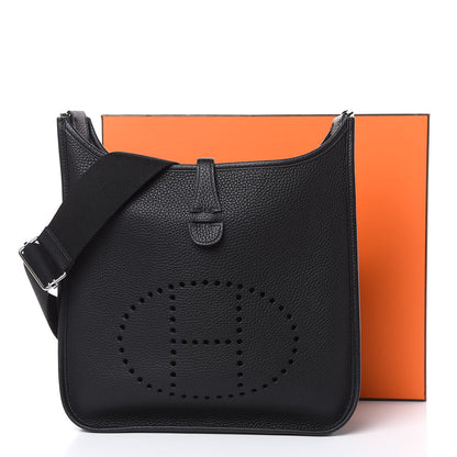 Hermes Taurillon Clemence Evelyne III PM Black 12 of 12