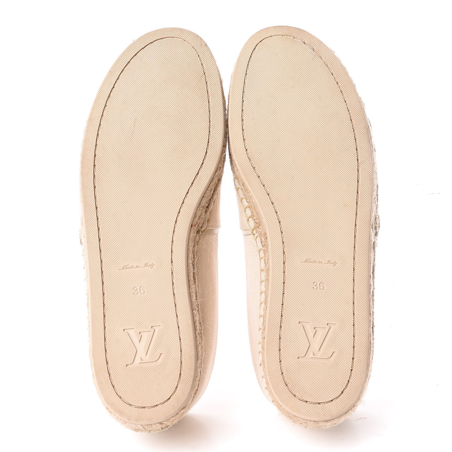 Canvas Waterfall Espadrille Flats 36 Ecru