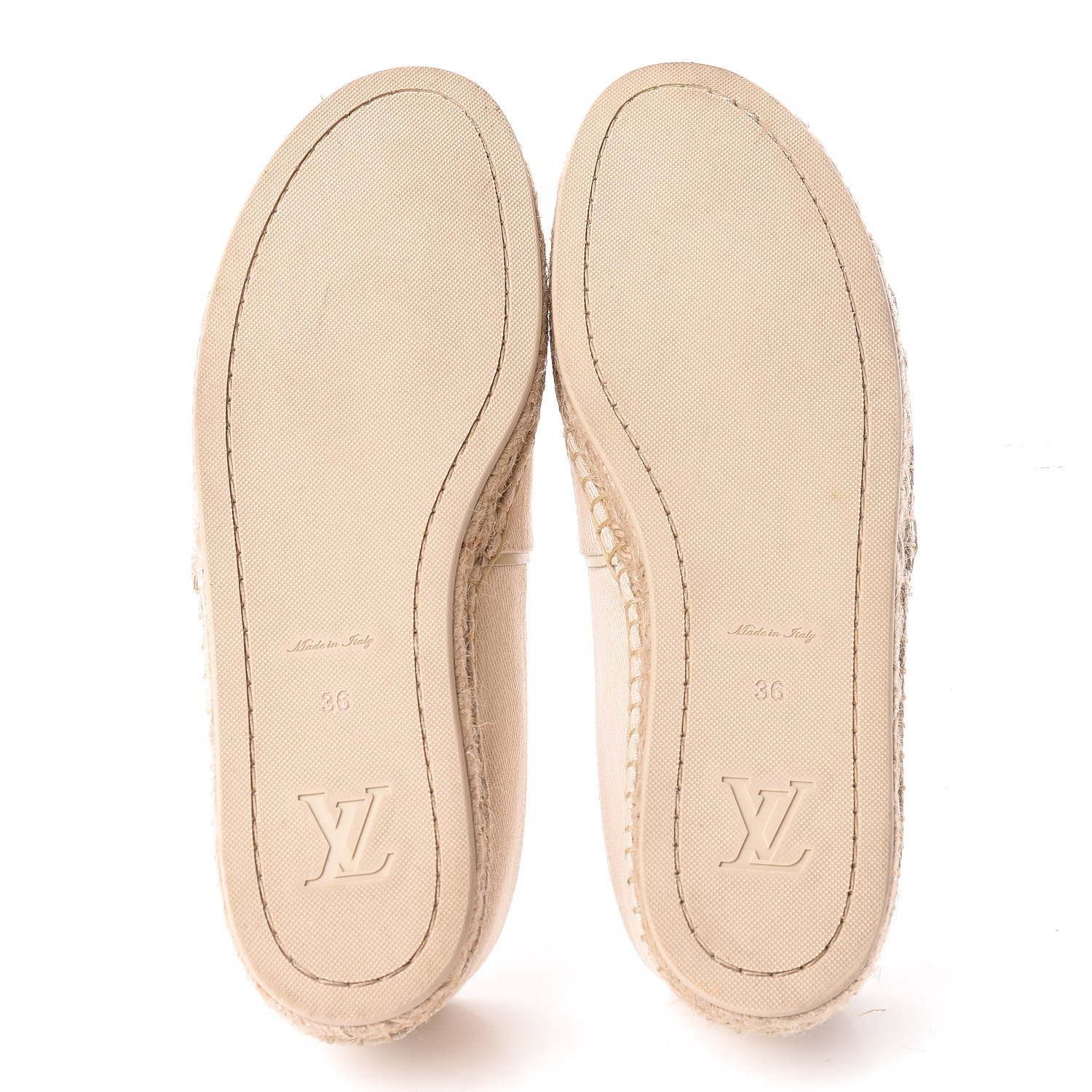 Louis Vuitton Canvas Waterfall Espadrille Flats 36 Ecru 7 of 14