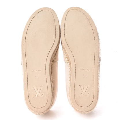 Louis Vuitton Canvas Waterfall Espadrille Flats 36 Ecru 7 of 14