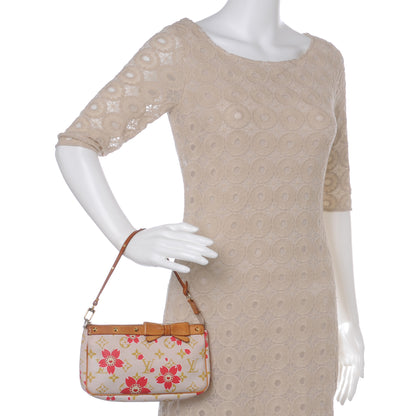 Louis Vuitton Monogram Cherry Blossom Pochette Accessories Red 2 of 6