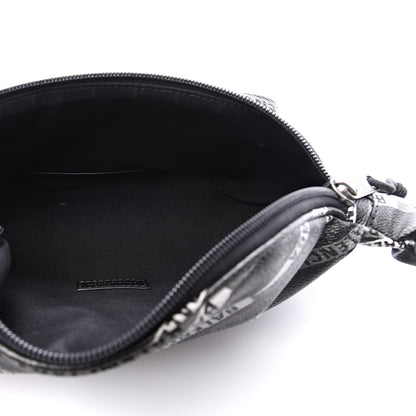 Balenciaga Coated Canvas Losange Monogram Explorer Belt Bag Black Grey 5 of 10