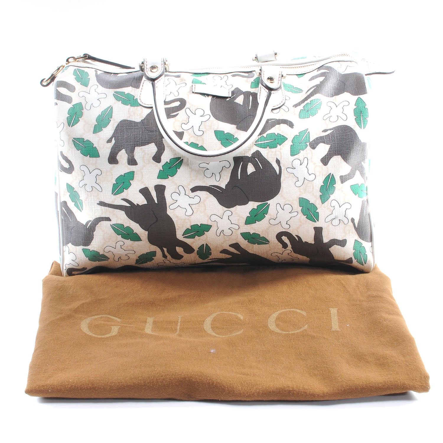 Gucci Monogram Medium Joy Boston Unicef Elephant Snowman 5 of 10
