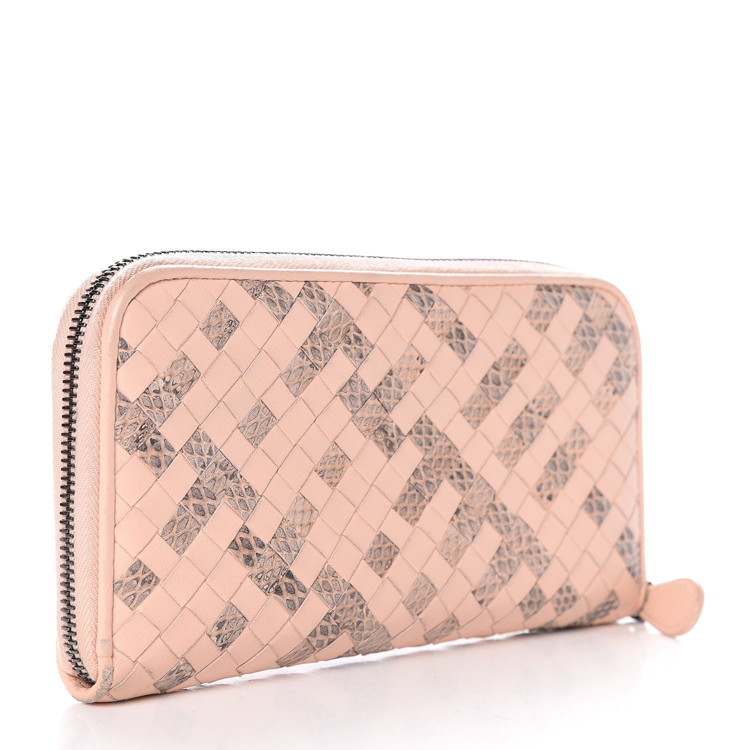 Bottega Veneta Nappa Intrecciato Ayers Zip Around Wallet Flamingo 3 of 17