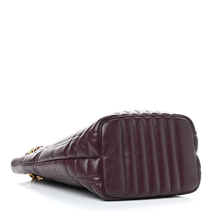 Burberry Lambskin Quilted Small Lola Bucket Bag Deep Maroon 4 of 9