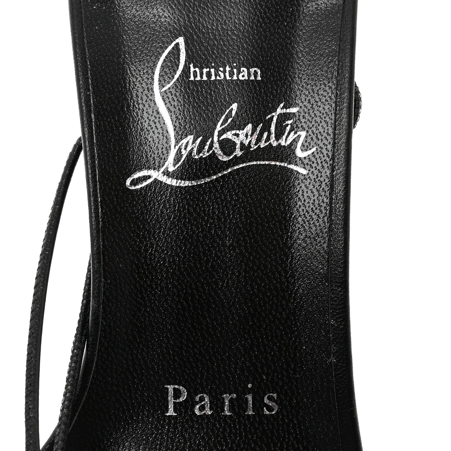 Christian Louboutin Kid Suede Condora Lacestrass 85 Sandals 37.5 Black 7 of 9