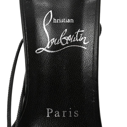 Christian Louboutin Kid Suede Condora Lacestrass 85 Sandals 37.5 Black 7 of 9
