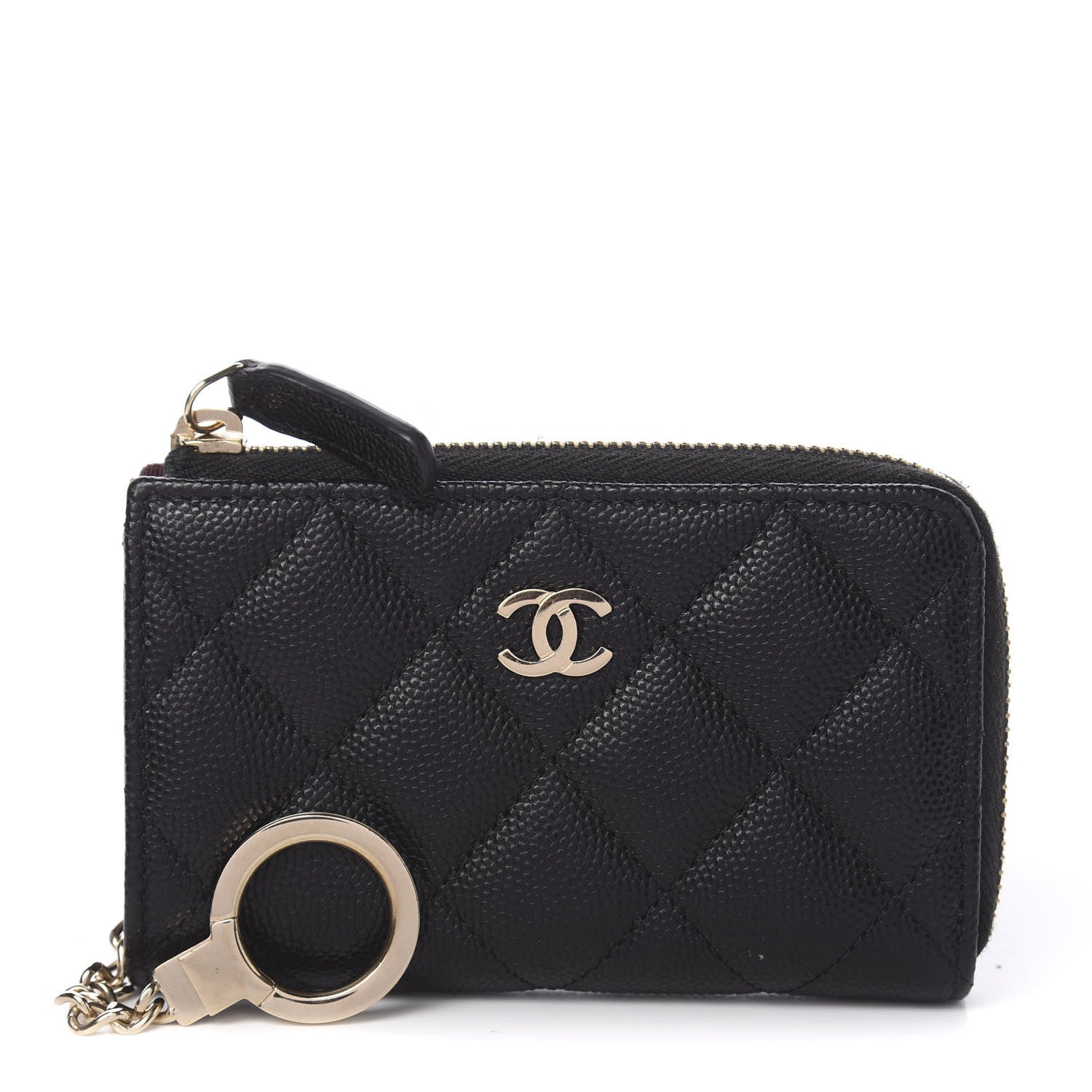 Chanel Caviar Quilted Key Holder Case Black 1 of 8