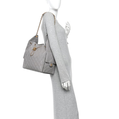 Chanel Caviar Quilted Medium Chanel 25 Handbag Dark Grey 2 of 11