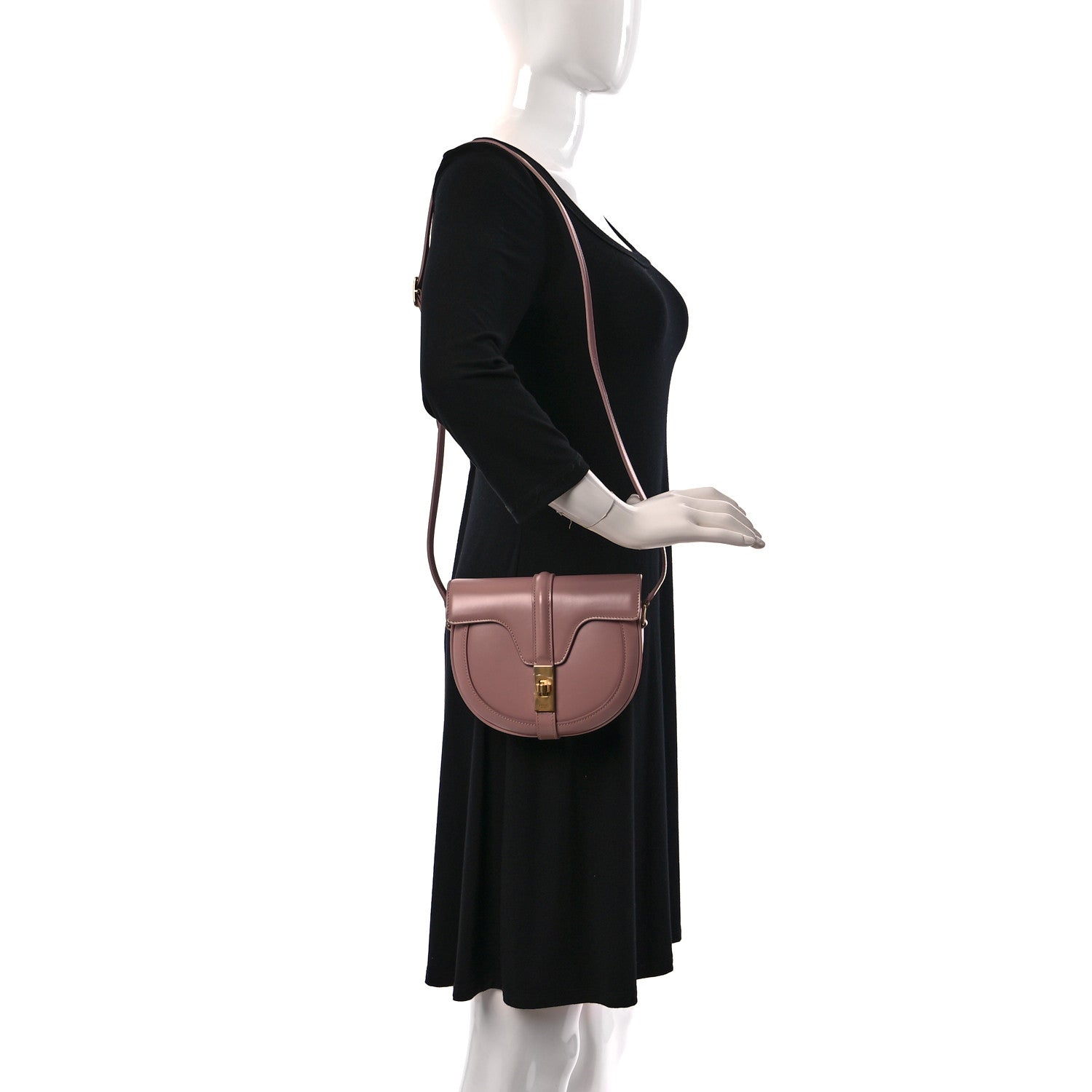 Celine Satinated Calfskin Besace Small 16 Vintage Pink 2 of 9