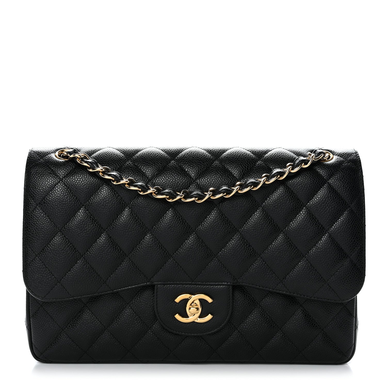 Chanel Caviar Quilted Jumbo Double Flap Black 1 of 11