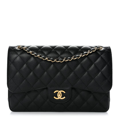 Chanel Caviar Quilted Jumbo Double Flap Black 1 of 11