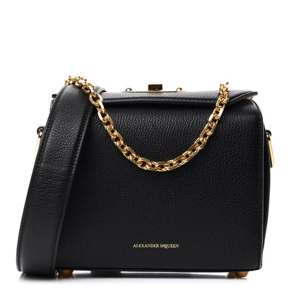 Alexander McQueen Fine Grain Goatskin Box Shoulder Bag 19 Black 1 of 13