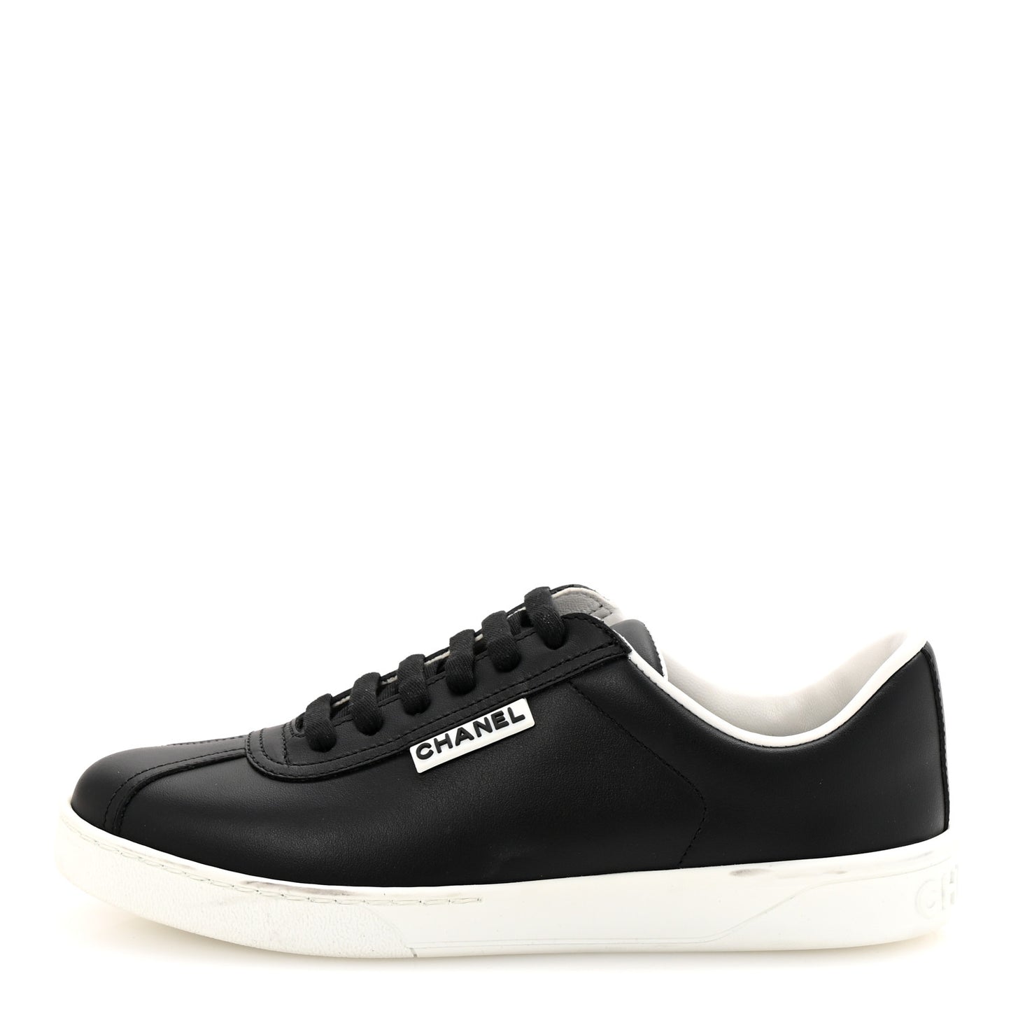 Calfskin CC Womens Sneakers 36 Black