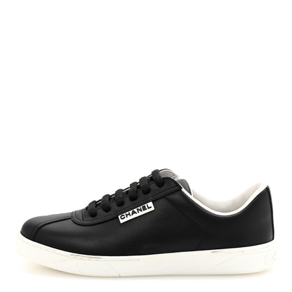 Chanel Calfskin CC Womens Sneakers 36 Black 1 of 9
