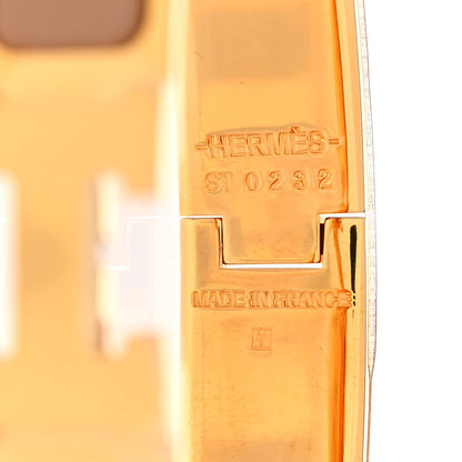 Hermes Enamel Narrow Clic Clac H Bracelet GM Marron Glace 4 of 6