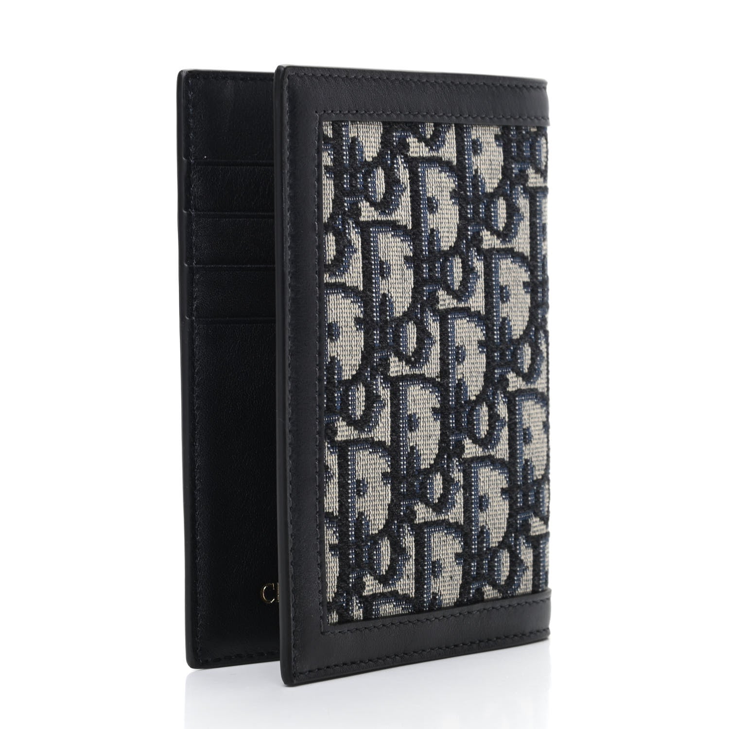 Christian Dior Calfskin Oblique Passport Holder Blue 3 of 5