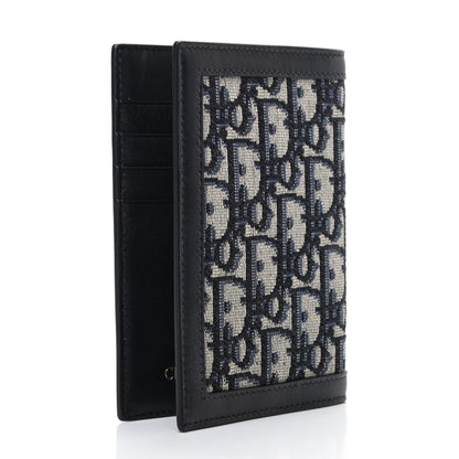 Christian Dior Calfskin Oblique Passport Holder Blue 3 of 5
