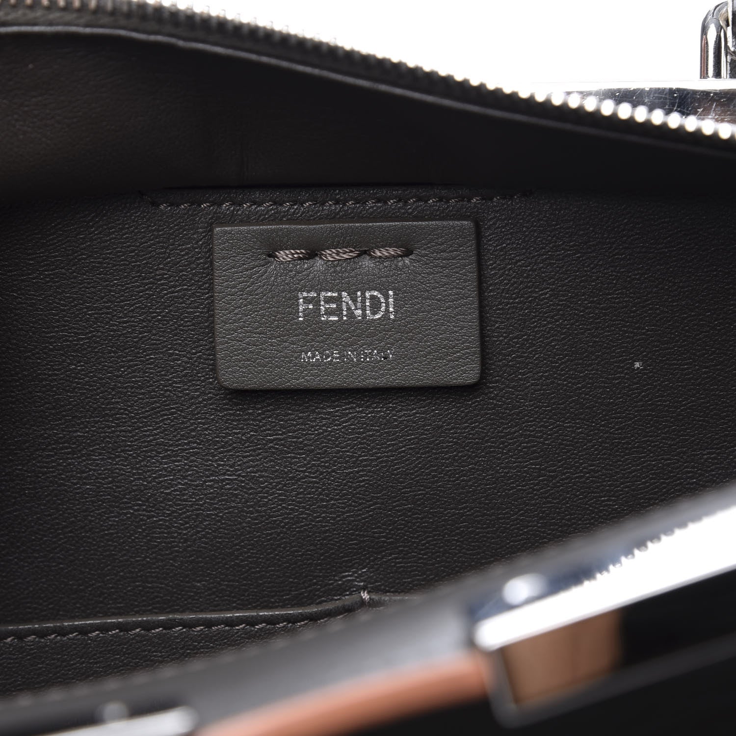 Fendi Vitello Dolce Century Petite 3Jours Tote Carbone 7 of 13