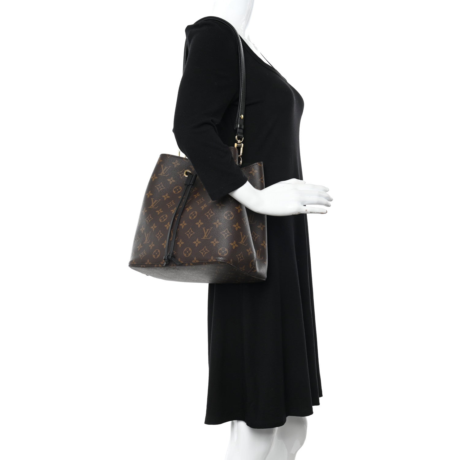 Louis Vuitton Monogram Neonoe MM Black 2 of 13
