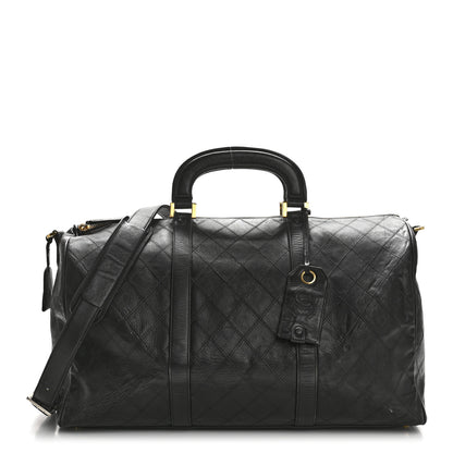 Chanel Calfskin Stitched Duffel Bag Black 1 of 16