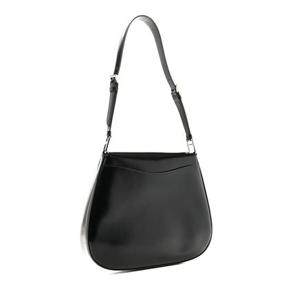 Prada Spazzolato Cleo Flap Shoulder Bag Black 3 of 10