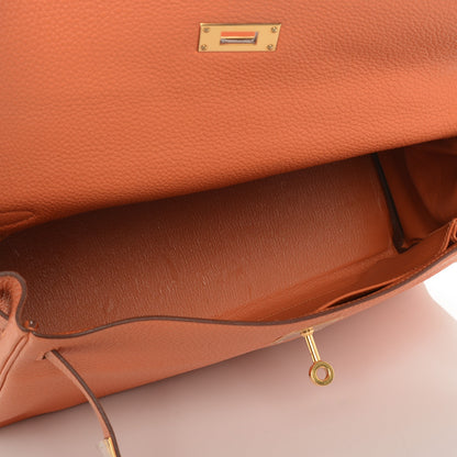 Hermes Togo Kelly Retourne 32 Orange 6 of 23