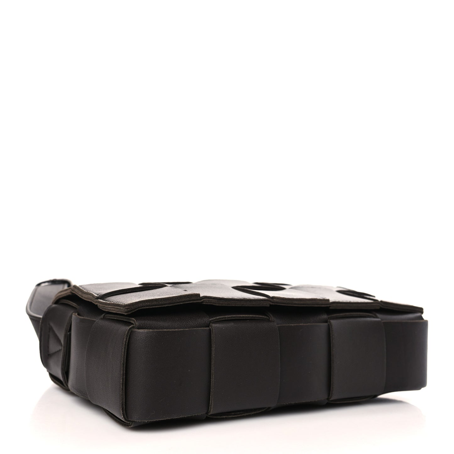 Lambskin Maxi Intrecciato Cassette Crossbody Bag Fondant