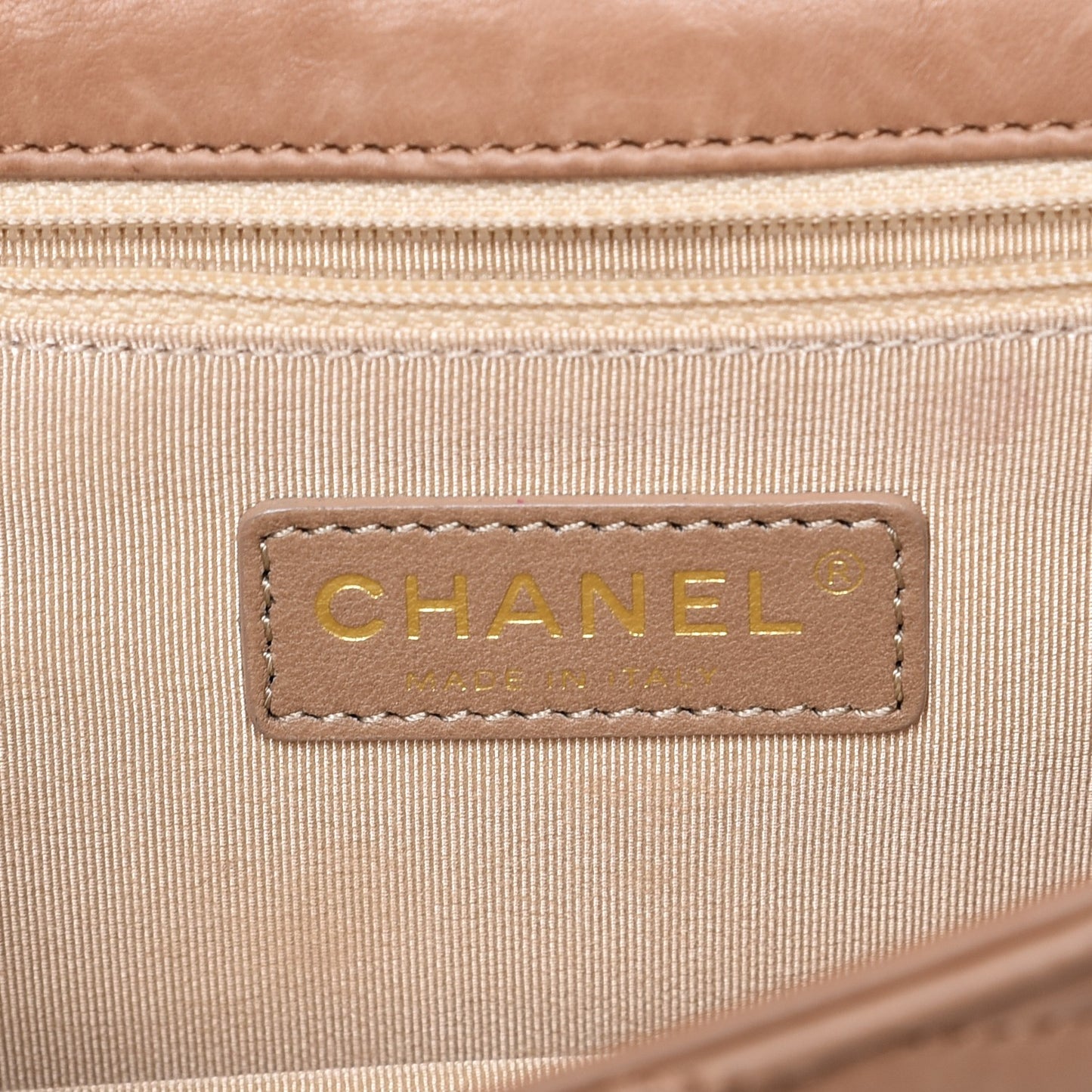 Calfskin Chevron Gabrielle Flap Brown