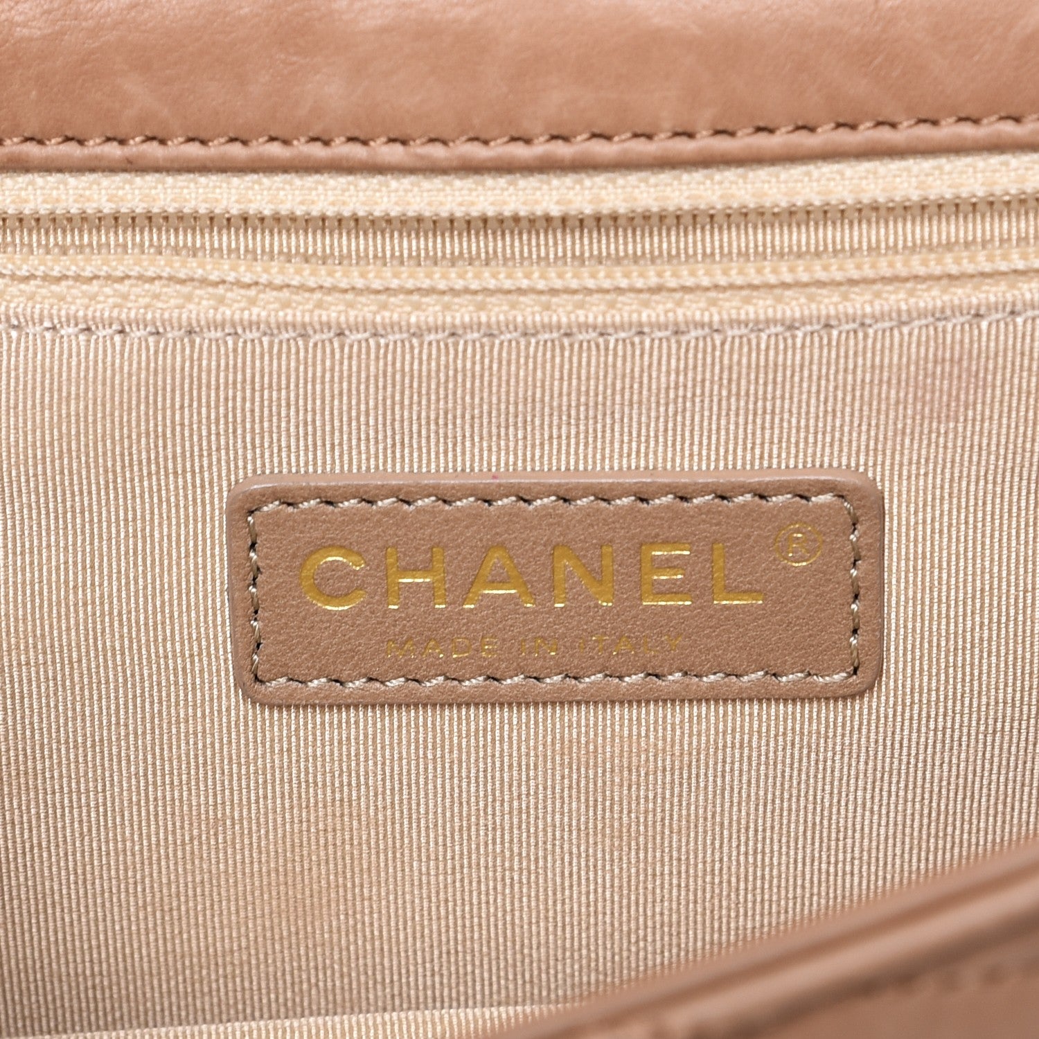 Chanel Calfskin Chevron Gabrielle Flap Brown 7 of 9