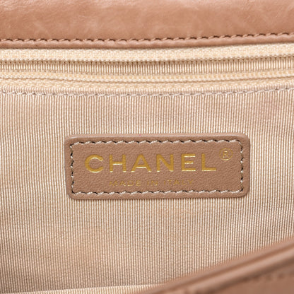 Chanel Calfskin Chevron Gabrielle Flap Brown 7 of 9