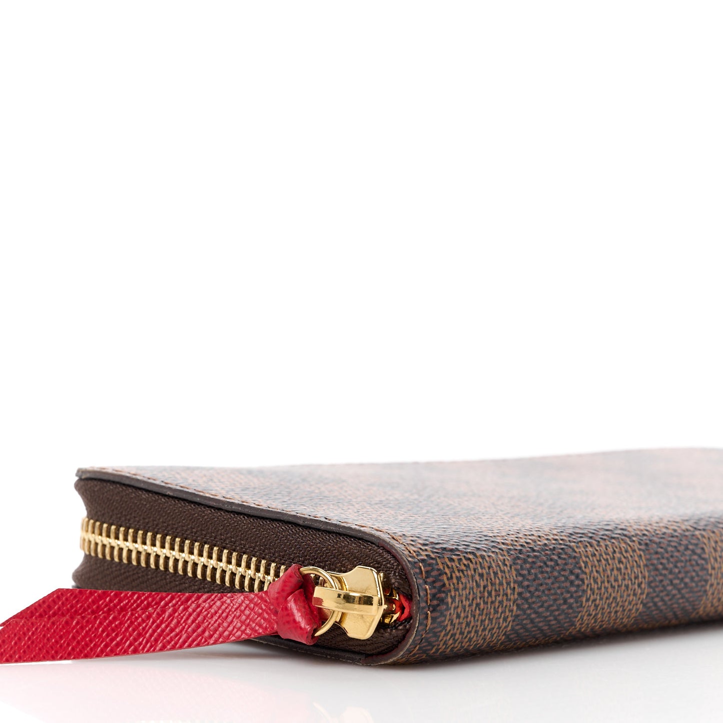Damier Ebene Clemence Wallet Cherry