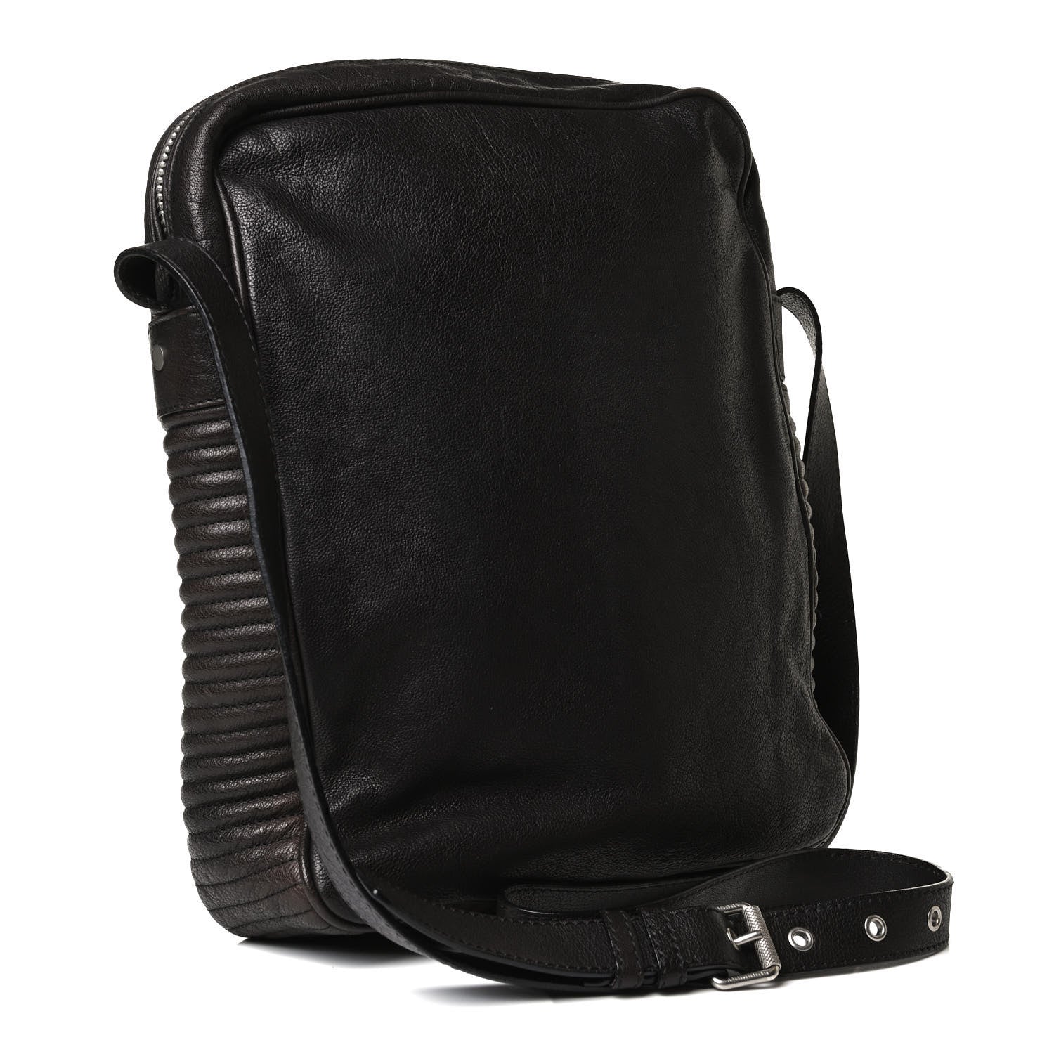 Burberry Grained Calfskin Crossbody Bag Black Brown 4 of 10