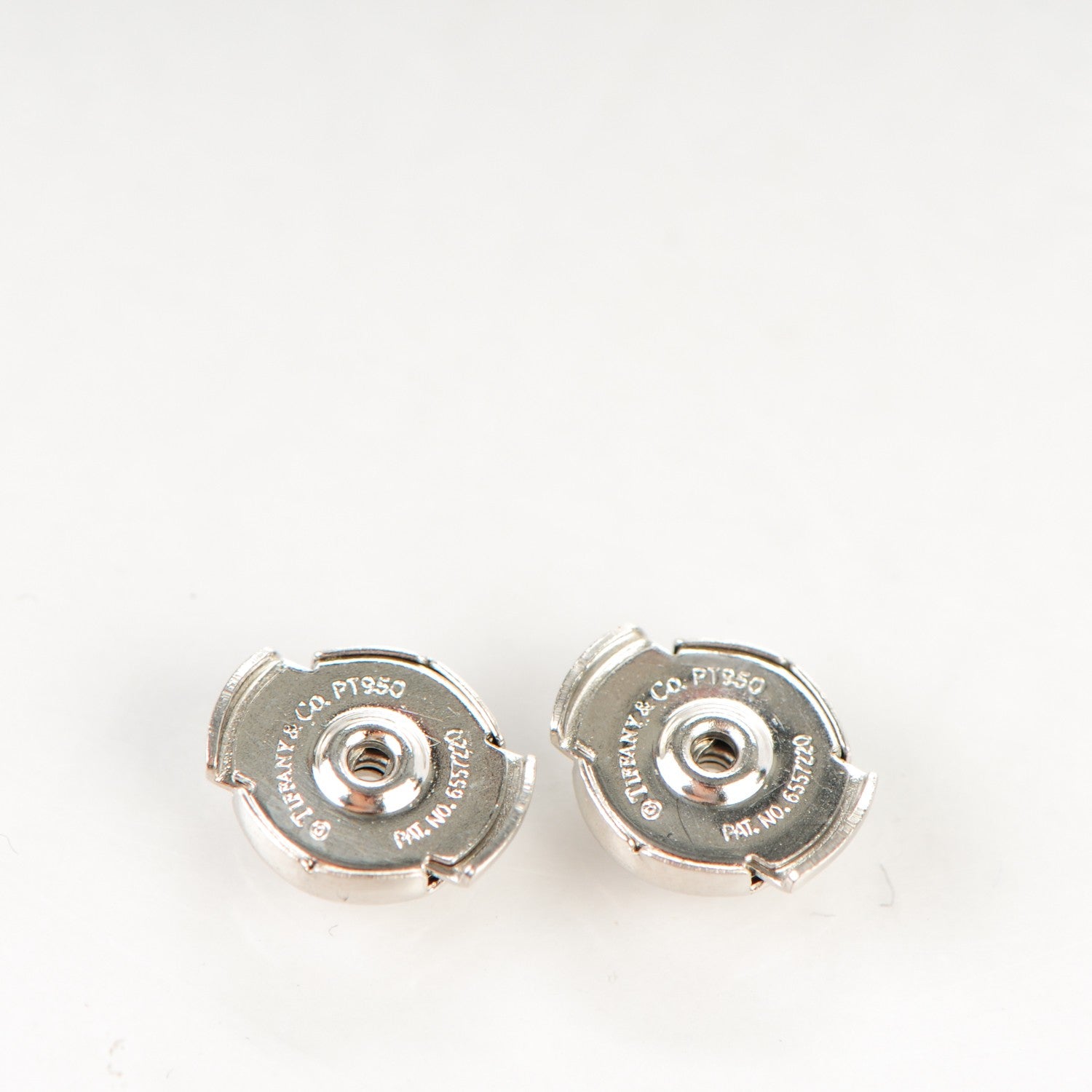Tiffany Platinum Diamond .36ctw Solitaire Earrings 5 of 11