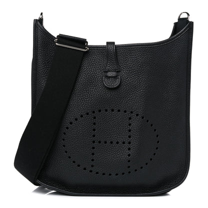Hermes Taurillon Clemence Evelyne III PM Black 1 of 12