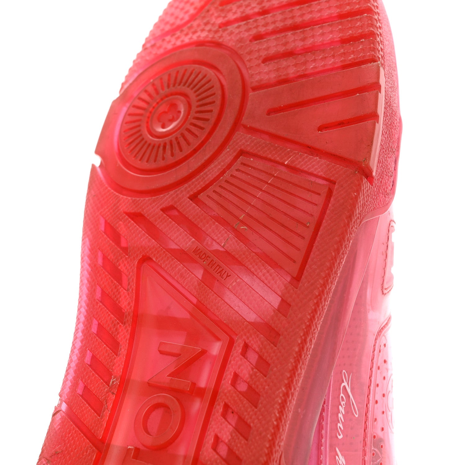 Louis Vuitton Mix Materials Transparent Monogram Mens LV Trainer Sneakers 11 Pink 11 of 13