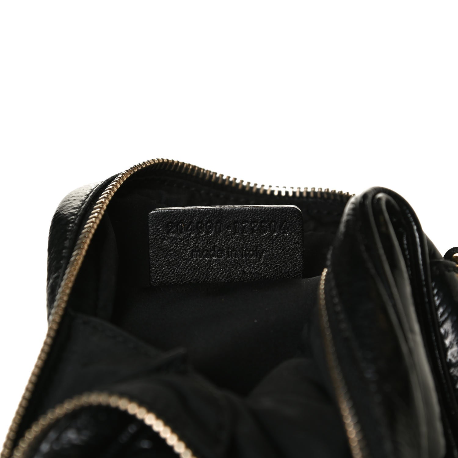 Saint Laurent Textured Patent Monogram Mini Wristlet Black 7 of 12