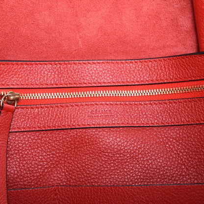 Celine Grained Calfskin Medium Horizontal Cabas Phantom Coquelicot 6 of 7