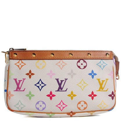 Louis Vuitton Monogram Multicolor Pochette Accessories White 1 of 8