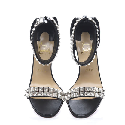 Christian Louboutin Nappa Priyadora 100 Studded Sandals 36.5 Black Silver 5 of 11